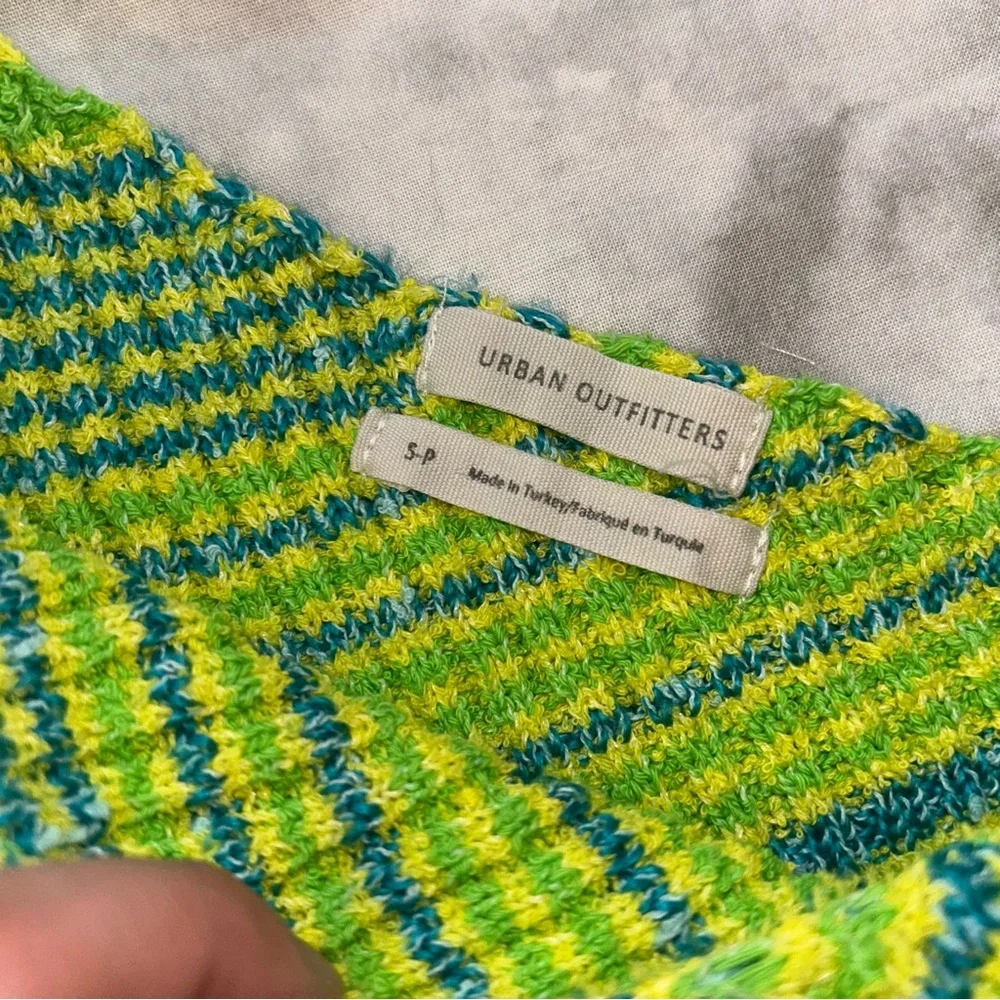 Urban Outfitters Stripped Knit One Shoulder Crop Top - Picture 2 of 4
